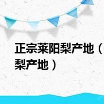 正宗莱阳梨产地（莱阳梨产地）