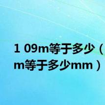 1 09m等于多少（1 09m等于多少mm）