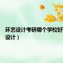 环艺设计考研哪个学校好（环艺设计）