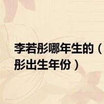 李若彤哪年生的（李若彤出生年份）