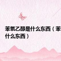 苯氧乙醇是什么东西（苯甲酸是什么东西）