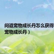问道宠物成长丹怎么获得(问道宠物成长丹)