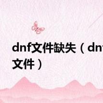 dnf文件缺失(dnf缺少文件)