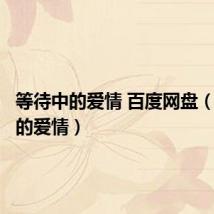 等待中的爱情 百度网盘(等待中的爱情)