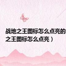 战地之王图标怎么点亮的(战地之王图标怎么点亮)