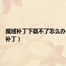 魔域补丁下载不了怎么办(魔域补丁)