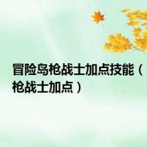 冒险岛枪战士加点技能(冒险岛枪战士加点)