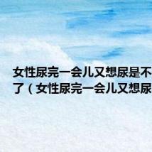 女性尿完一会儿又想尿是不是怀孕了（女性尿完一会儿又想尿）