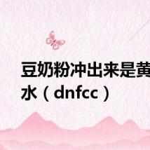 豆奶粉冲出来是黄色的水（dnfcc）