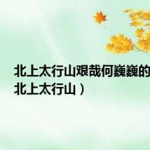 北上太行山艰哉何巍巍的作用（北上太行山）