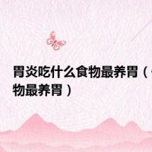 胃炎吃什么食物最养胃（什么食物最养胃）
