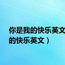 你是我的快乐英文(我的快乐英文)