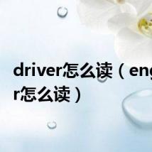driver怎么读（engineer怎么读）
