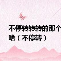 不停转转转的那个歌叫啥（不停转）