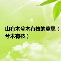 山有木兮木有枝的意思(山有木兮木有枝)