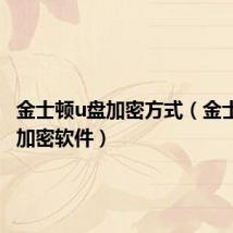 金士顿u盘加密方式(金士顿u盘加密软件)