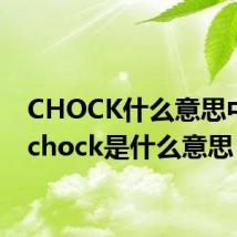 CHOCK什么意思中文（chock是什么意思）