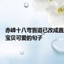 赤峰十八弯盲道已改成直线形容宝贝可爱的句子
