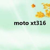 moto xt316