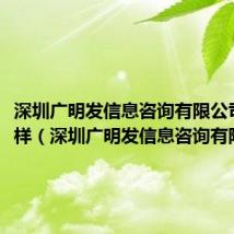 深圳广明发信息咨询有限公司怎么样(深圳广明发信息咨询有限公司)