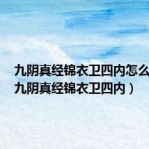 九阴真经锦衣卫四内怎么获得（九阴真经锦衣卫四内）