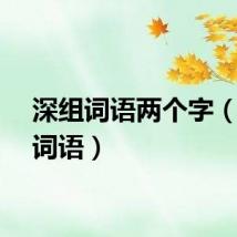 深组词语两个字（深组词语）