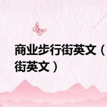 商业步行街英文(步行街英文)