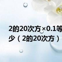 2的20次方×0.1等于多少(2的20次方)