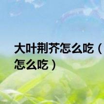 大叶荆芥怎么吃（荆芥怎么吃）