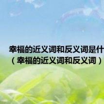 幸福的近义词和反义词是什么责怪(幸福的近义词和反义词)