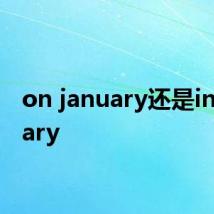 on january还是in january