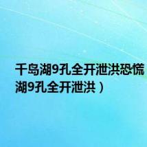 千岛湖9孔全开泄洪恐慌(千岛湖9孔全开泄洪)
