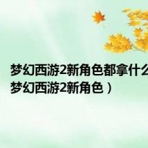 梦幻西游2新角色都拿什么武器(梦幻西游2新角色)