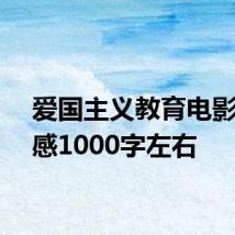 爱国主义教育电影观后感1000字左右