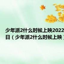 少年派2什么时候上映2022几月几日(少年派2什么时候上映)