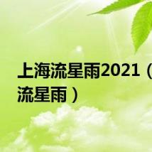 上海流星雨2021(上海流星雨)