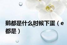 鹅都是什么时候下蛋(e都是)