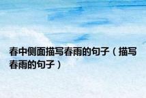 春中侧面描写春雨的句子(描写春雨的句子)
