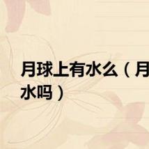 月球上有水么（月球有水吗）