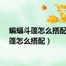 蝙蝠斗篷怎么搭配（斗篷怎么搭配）