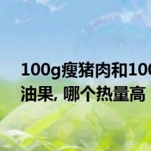 100g瘦猪肉和100g牛油果, 哪个热量高