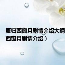 雁归西窗月剧情介绍大纲（雁归西窗月剧情介绍）