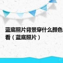 蓝底照片背景穿什么颜色衣服好看(蓝底照片)