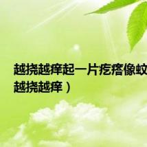 越挠越痒起一片疙瘩像蚊子包（越挠越痒）
