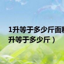 1升等于多少斤面粉（1升等于多少斤）