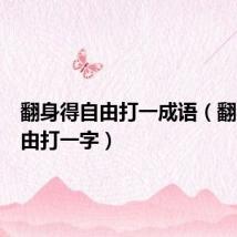 翻身得自由打一成语（翻身得自由打一字）