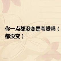 你一点都没变是夸赞吗(你一点都没变)