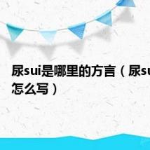 尿sui是哪里的方言(尿sui的sui怎么写)