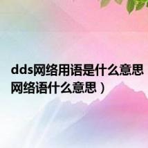 dds网络用语是什么意思（ddys网络语什么意思）