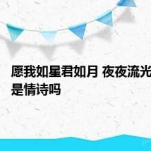 愿我如星君如月 夜夜流光相皎洁是情诗吗